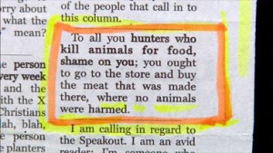kill animals for food
